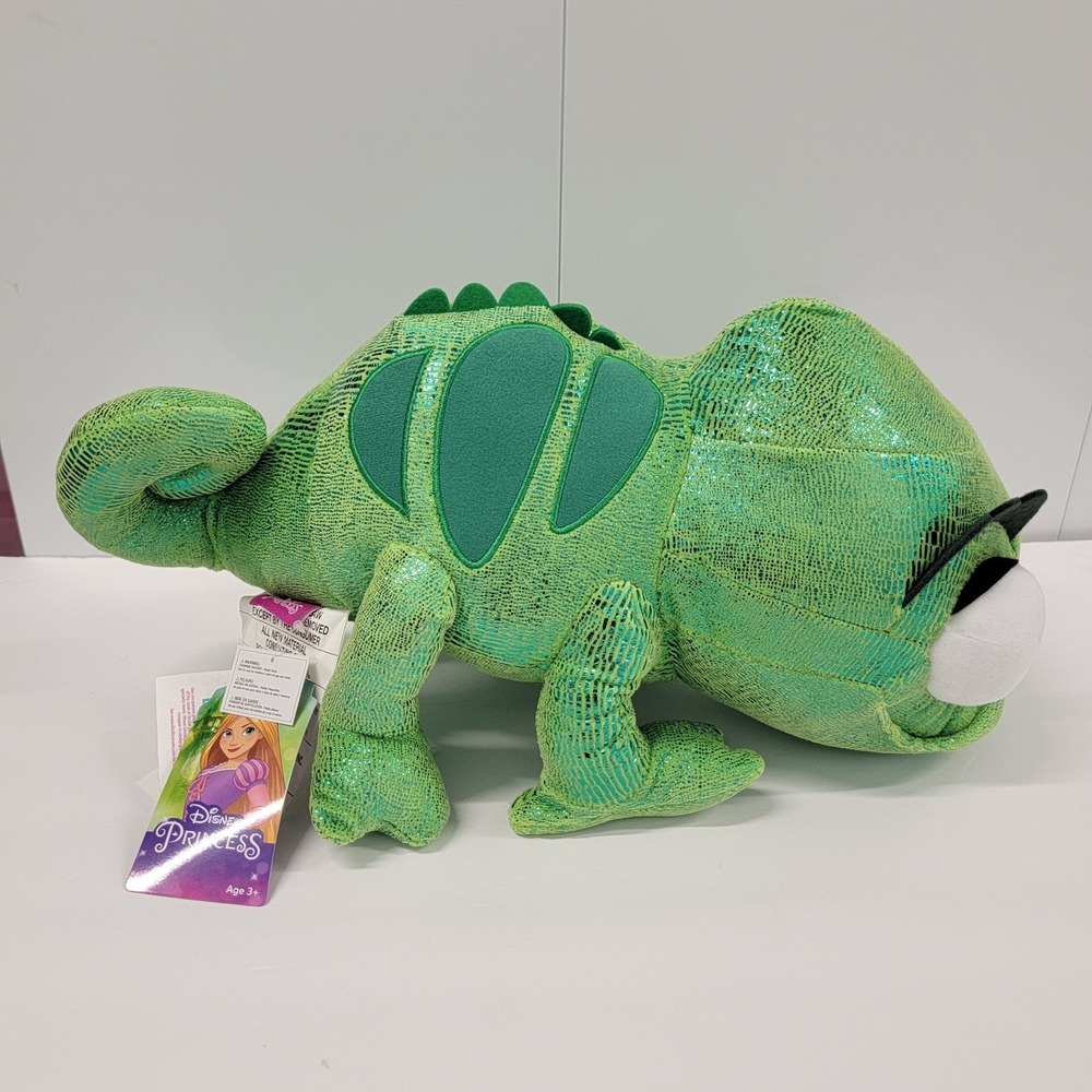 Disney Tangled Pascal Chameleon Metallic Green Shimmer Plush Pillow 18" Large
